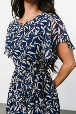 Baltic Born Laurel Midi Dress | Blue + Gray Floral