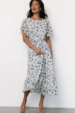 Baltic Born Laurel Midi Dress | Off-White + Blue Floral