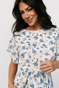 Baltic Born Laurel Midi Dress | Off-White + Blue Floral