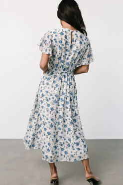 Baltic Born Laurel Midi Dress | Off-White + Blue Floral