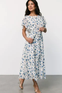 Baltic Born Laurel Midi Dress | Off-White + Blue Floral