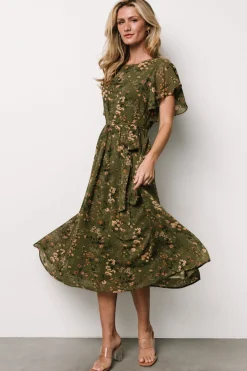 Baltic Born Laurel Midi Dress | Olive Floral