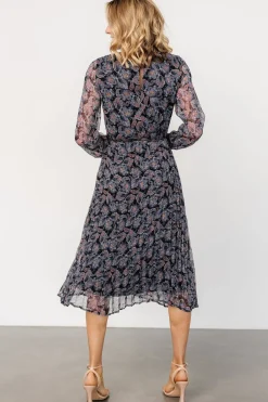 Baltic Born Laurie Midi Dress | Black Print