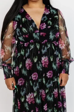 Baltic Born Layla Tulle Maxi Dress | Black Multi