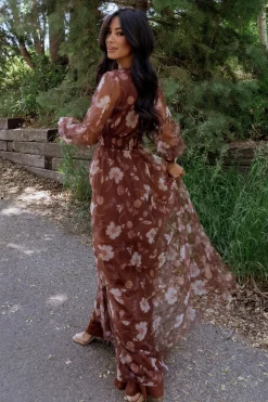 Baltic Born Layla Tulle Maxi Dress | Chestnut Floral