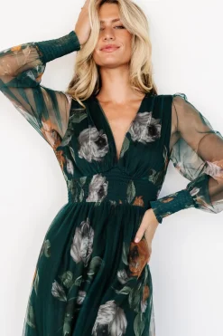 Baltic Born Layla Tulle Maxi Dress | Deep Topaz Floral