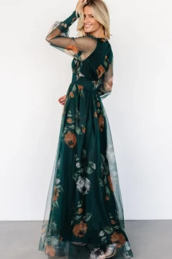 Baltic Born Layla Tulle Maxi Dress | Deep Topaz Floral