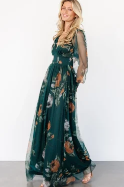 Baltic Born Layla Tulle Maxi Dress | Deep Topaz Floral