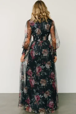Baltic Born Layla Tulle Maxi Dress | Garden Navy Floral