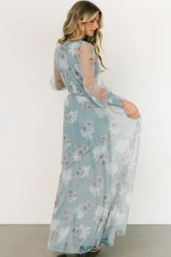 Baltic Born Layla Tulle Maxi Dress | Light Blue Floral