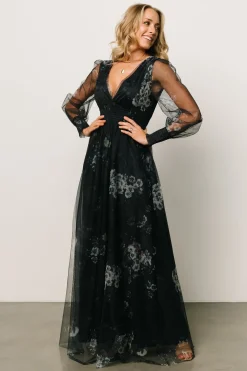Baltic Born Layla Tulle Maxi Dress | Navy Multi