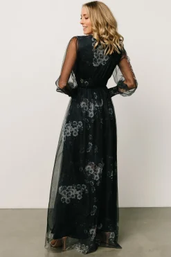 Baltic Born Layla Tulle Maxi Dress | Navy Multi