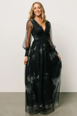 Baltic Born Layla Tulle Maxi Dress | Navy Multi