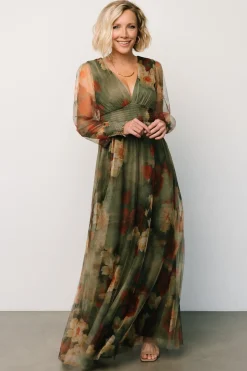 Baltic Born Layla Tulle Maxi Dress | Olive + Rust