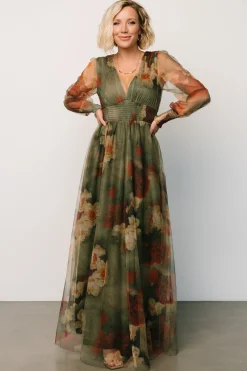 Baltic Born Layla Tulle Maxi Dress | Olive + Rust