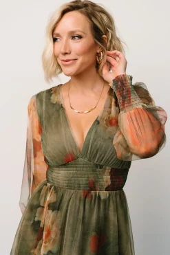 Baltic Born Layla Tulle Maxi Dress | Olive + Rust