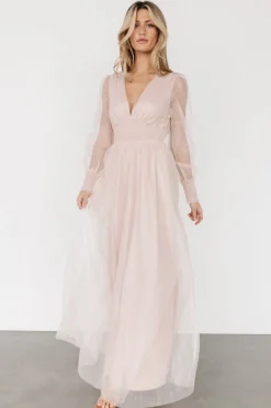 Baltic Born Layla Tulle Maxi Dress | Shimmer Pink