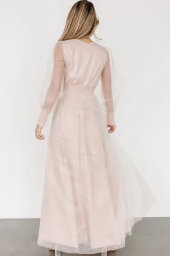 Baltic Born Layla Tulle Maxi Dress | Shimmer Pink