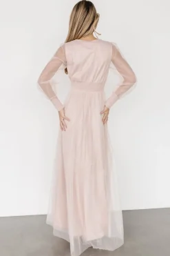 Baltic Born Layla Tulle Maxi Dress | Shimmer Pink