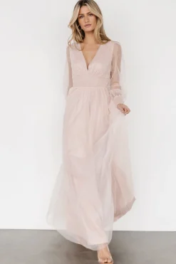 Baltic Born Layla Tulle Maxi Dress | Shimmer Pink