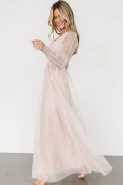Baltic Born Layla Tulle Maxi Dress | Shimmer Pink