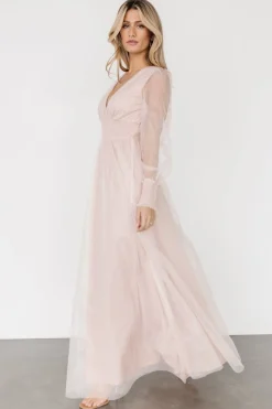 Baltic Born Layla Tulle Maxi Dress | Shimmer Pink