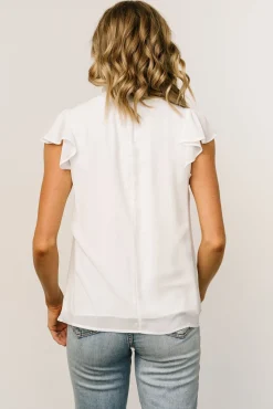 Baltic Born Leah Mock Neck Top | Off White