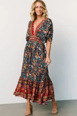 Baltic Born Leeanne Midi Dress | Navy Multi Floral