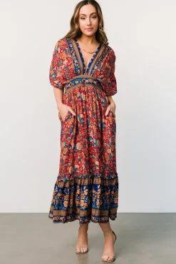 Baltic Born Leeanne Midi Dress | Red Multi Floral