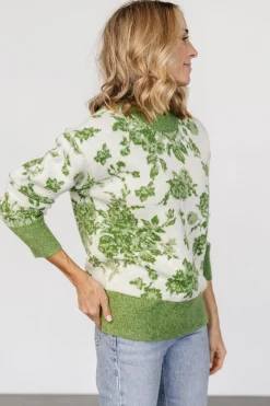 Baltic Born Legend Sweater | Light Green Print