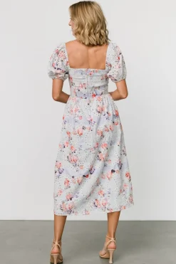 Baltic Born Leila Eyelet Midi Dress | Light Blue Floral