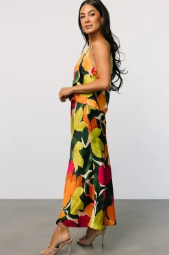 Baltic Born Leland Satin Skirt | Multi Floral