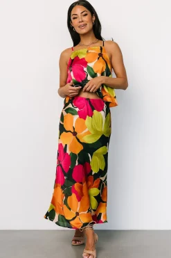 Baltic Born Leland Satin Skirt | Multi Floral