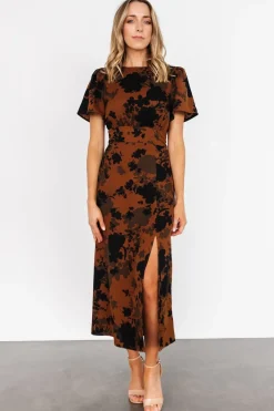 Baltic Born Lenni Midi Dress | Espresso Print