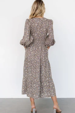 Baltic Born Leona Dress | Brown + Blue Multi
