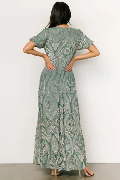 Baltic Born Leslie Velvet Maxi Dress | Sage + Silver