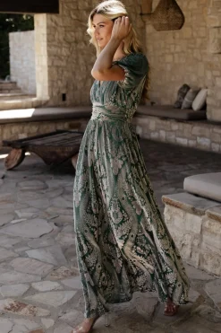 Baltic Born Leslie Velvet Maxi Dress | Sage + Silver