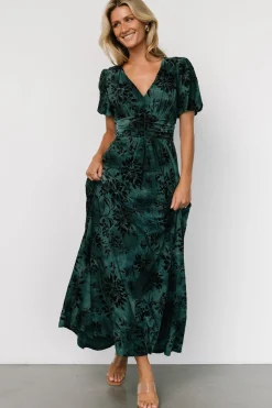 Baltic Born Leslie Velvet Maxi Dress | Jade + Black