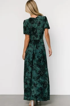 Baltic Born Leslie Velvet Maxi Dress | Jade + Black