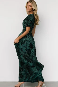 Baltic Born Leslie Velvet Maxi Dress | Jade + Black