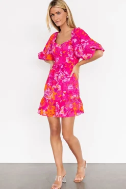 Baltic Born Levy Sweetheart Mini Dress | Fuchsia Multi