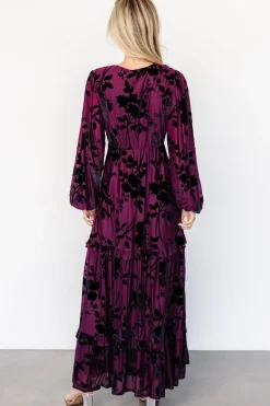 Baltic Born Liana Velvet Embossed Maxi Dress |