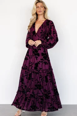 Baltic Born Liana Velvet Embossed Maxi Dress |