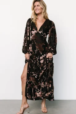Baltic Born Liana Velvet Embossed Maxi Dress |