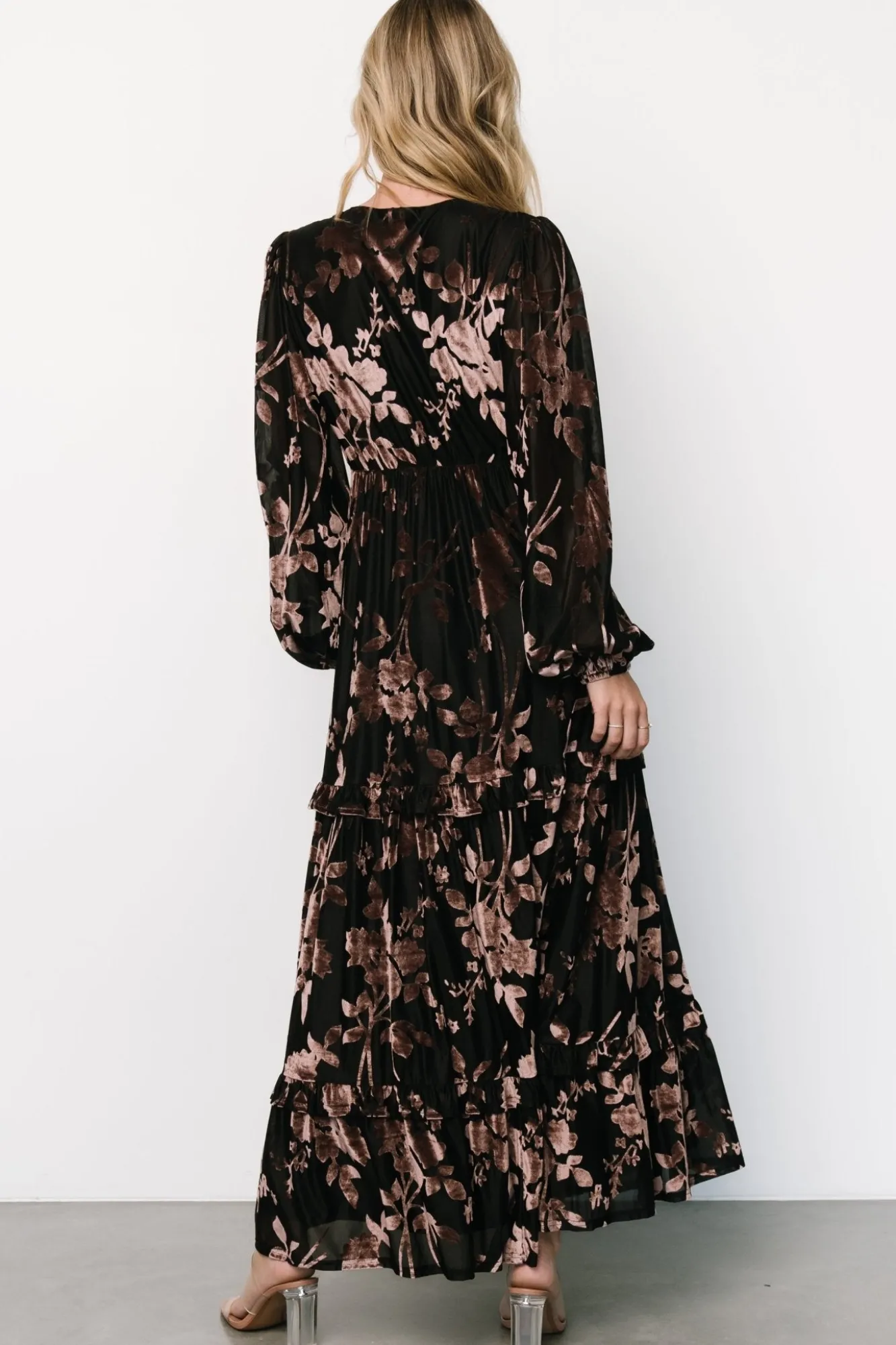 Baltic Born Liana Velvet Embossed Maxi Dress |