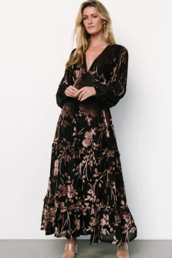 Baltic Born Liana Velvet Embossed Maxi Dress |