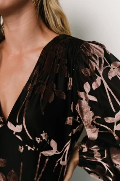 Baltic Born Liana Velvet Embossed Maxi Dress |