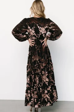 Baltic Born Liana Velvet Embossed Maxi Dress |
