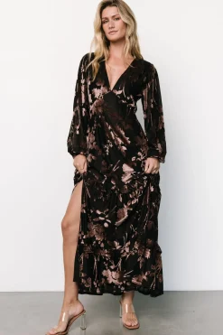 Baltic Born Liana Velvet Embossed Maxi Dress |