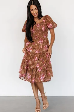 Baltic Born Lizzy Midi Dress | Copper + Pink